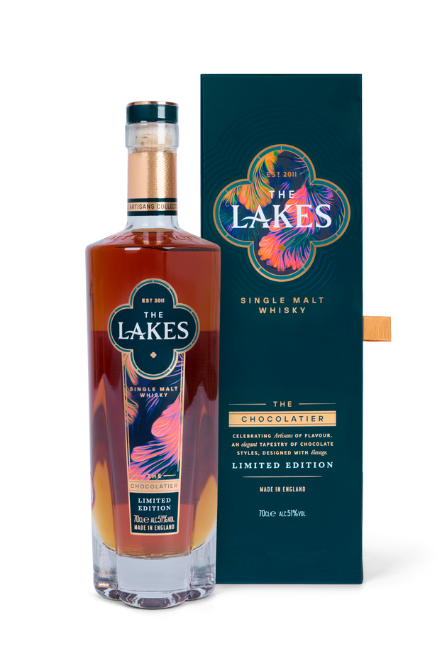 The Lakes Distillery Chocolatier Single Malt Whisky bottle with box