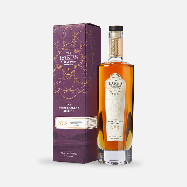The Lakes Whiskymaker's Reserve No.5 whisky bottle with box